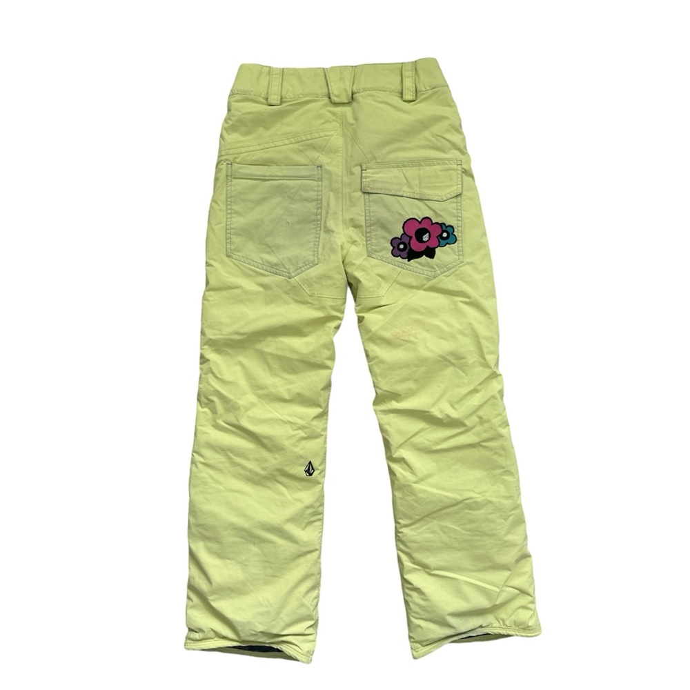 Volcom Snow Winter pants yellow lime youth kids size M - Picture 2 of 10